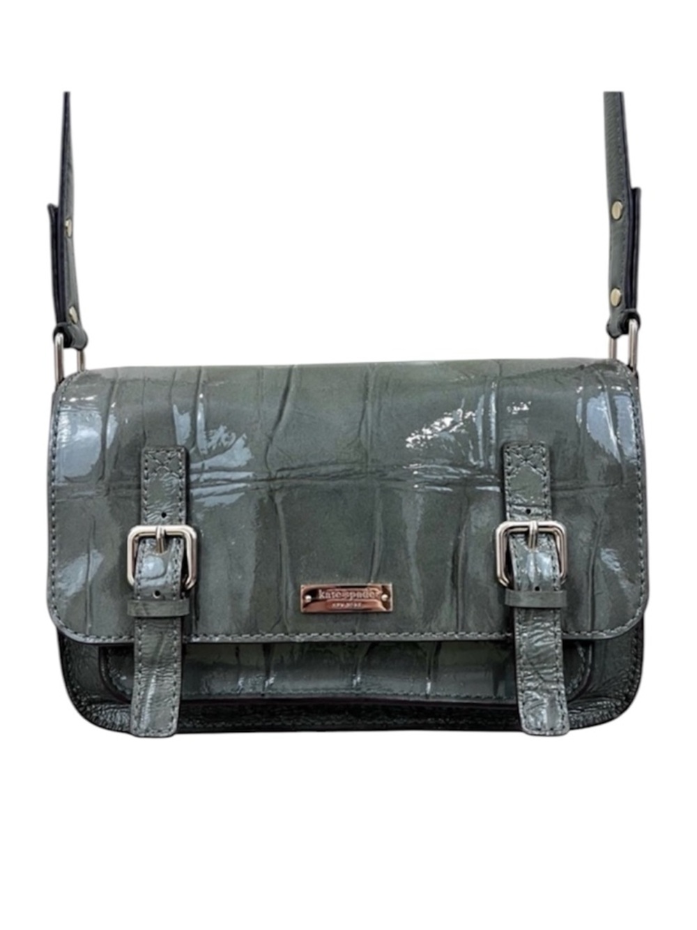 Kate Spade Embossed Patent Leather Crocodile Knightsbridge Scout Crossbody